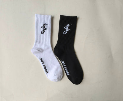 black white classic socks