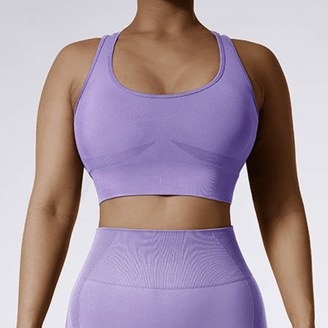 purple sports bra